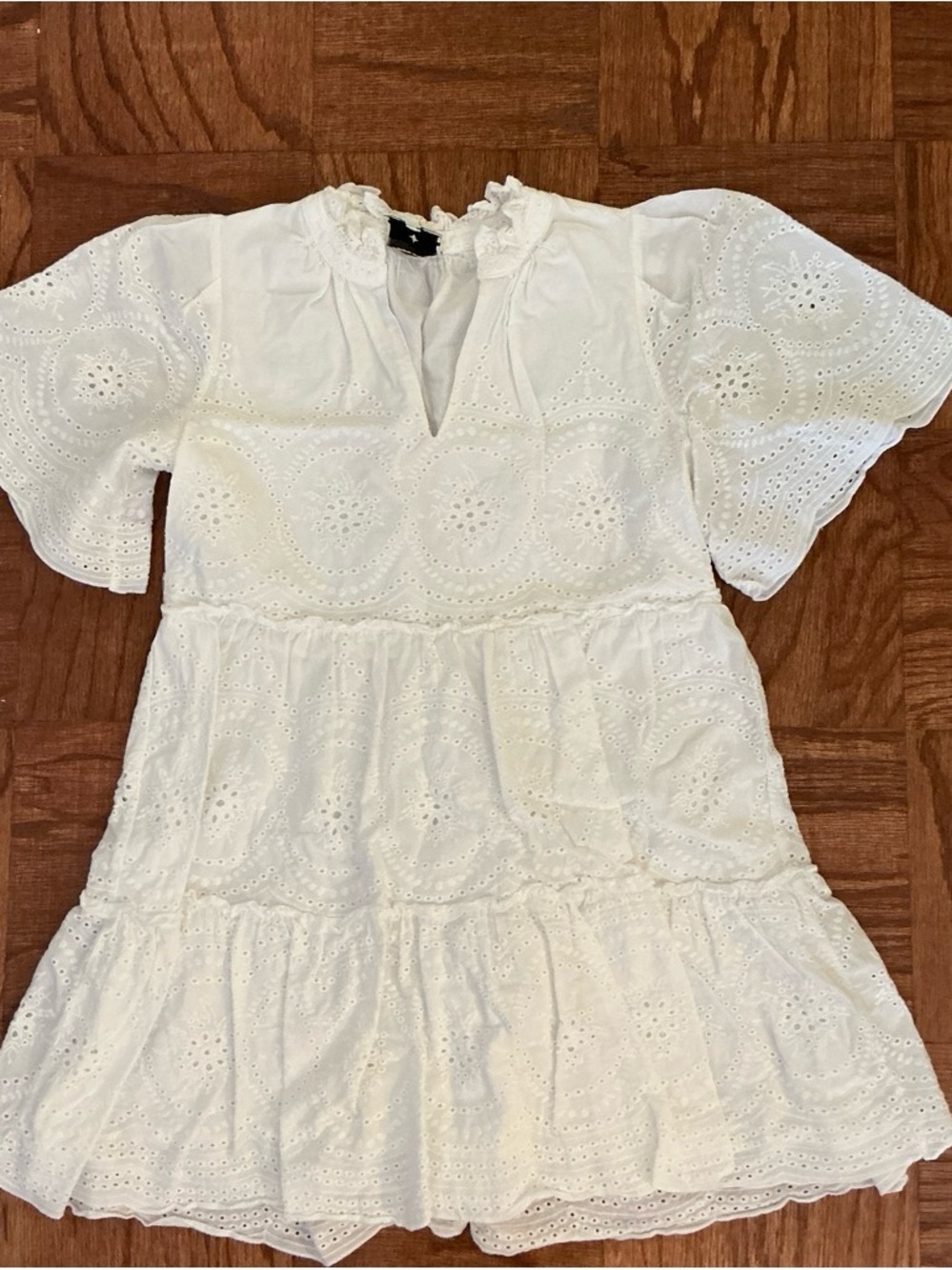 Tuckernuck White Eyelet Tiered Short Dress